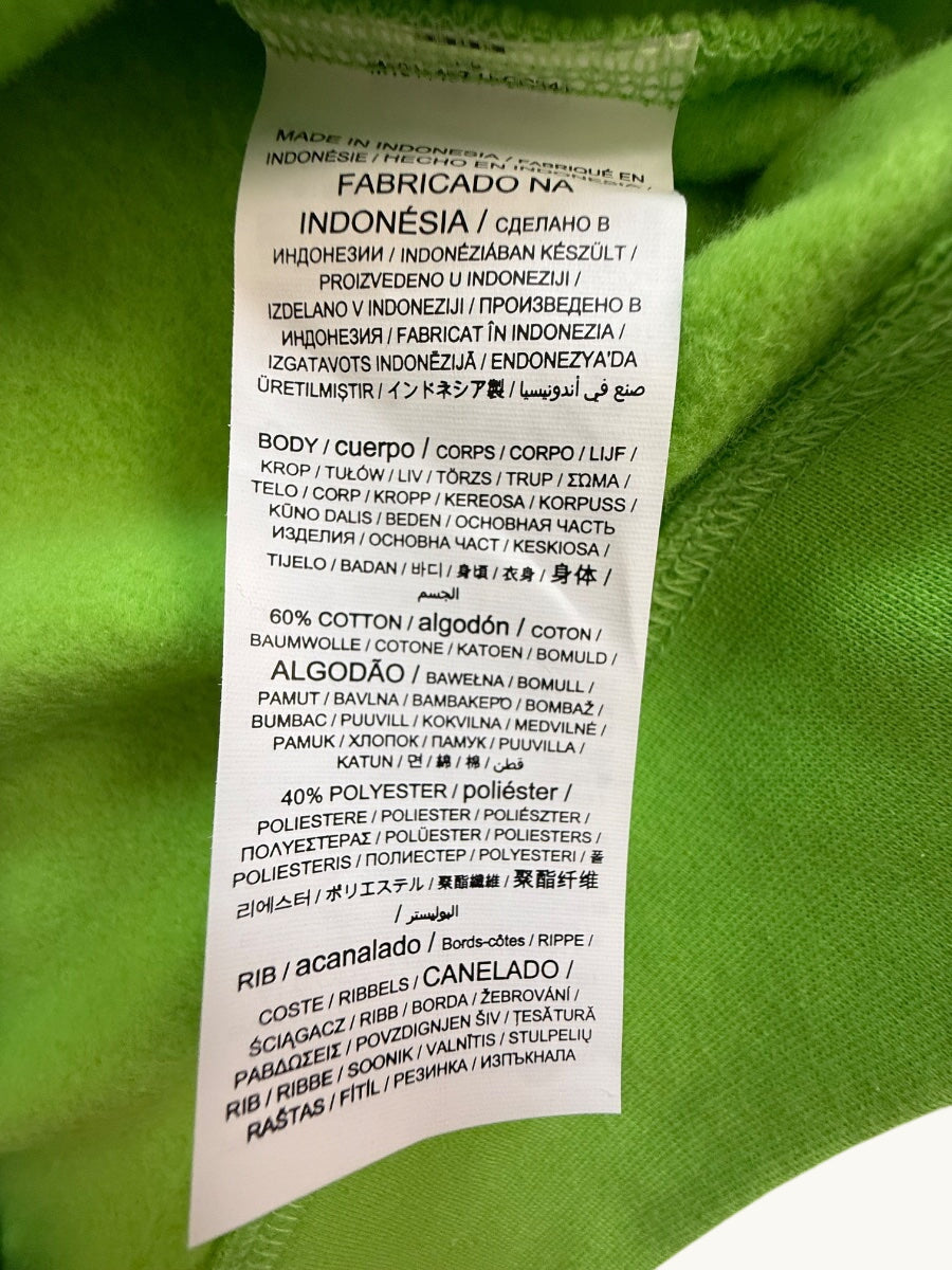 Forro polar tipo jersey de manga larga verde brillante