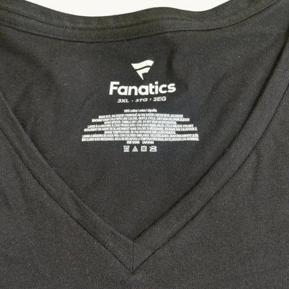 Camiseta negra con cuello de pico (Tallas grandes)